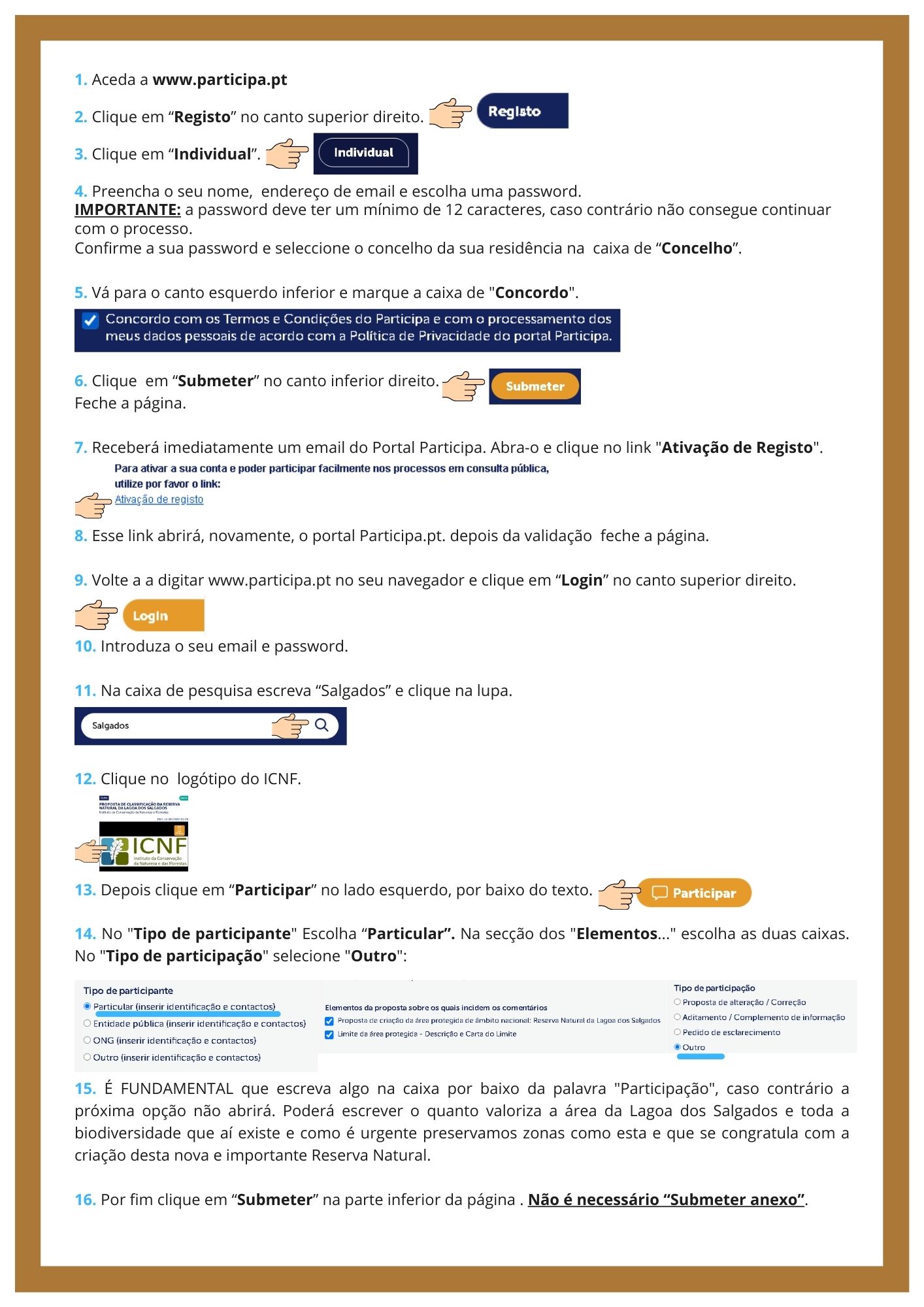 Manual participação